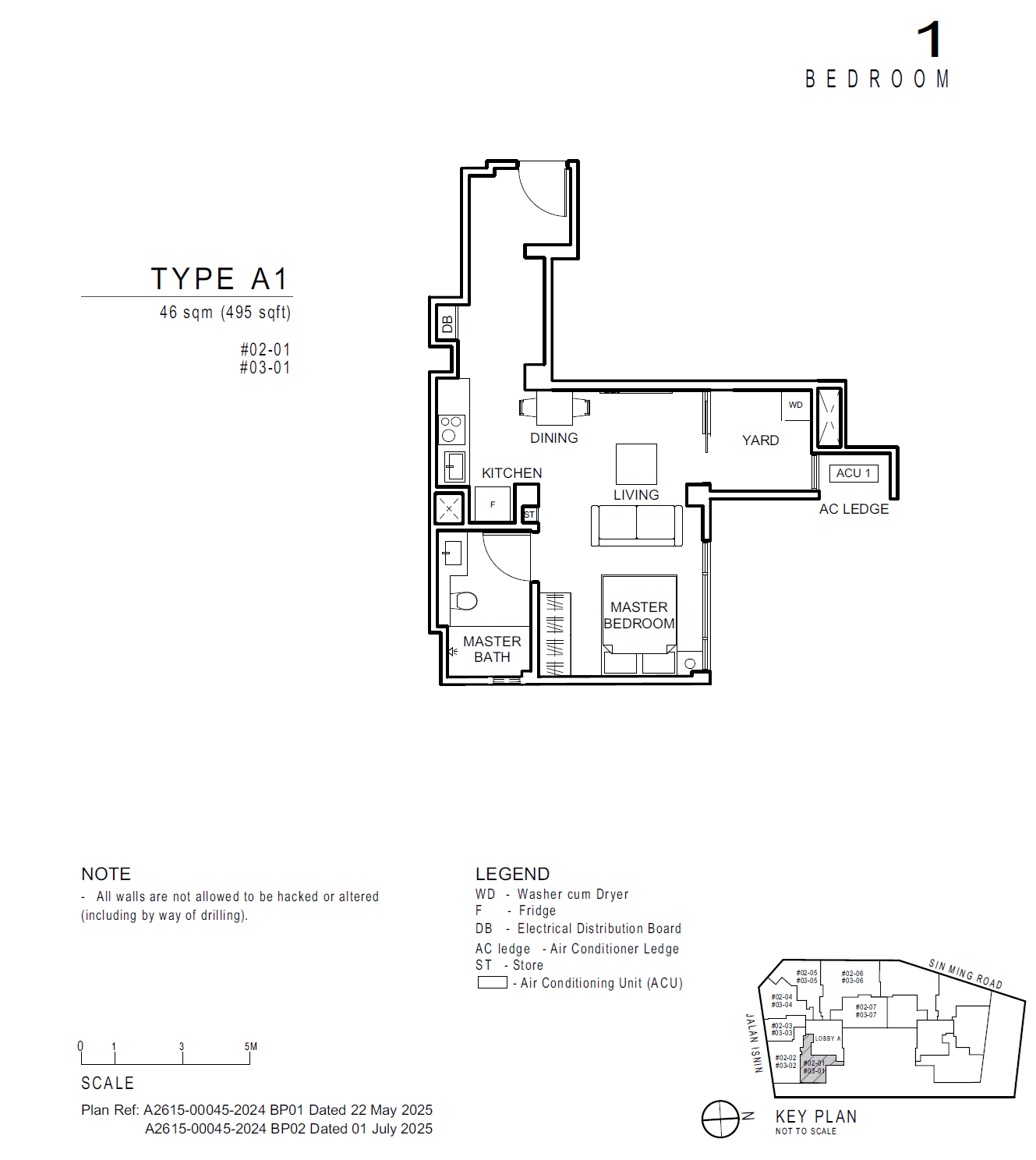 1-Bedroom Floor Plan